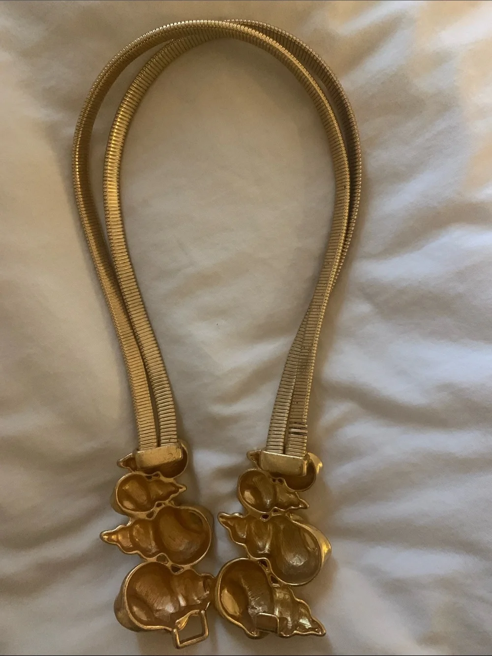 Zara Gold-Tone Shell Belt